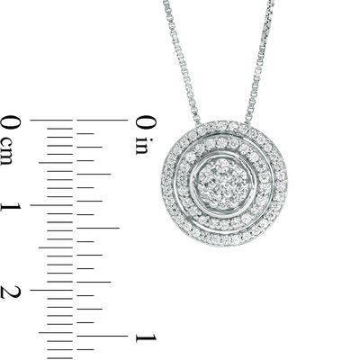 Convertibilities 0.33 CT. T.W. Composite Diamond Three-in-One Pendant in 10K White Gold