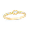 Thumbnail Image 1 of Vera Wang Love Collection 0.30 CT. T.W. Pear-Shaped Diamond Sideways Stackable Band in 14K Gold