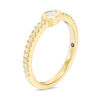 Thumbnail Image 2 of Vera Wang Love Collection 0.30 CT. T.W. Pear-Shaped Diamond Sideways Stackable Band in 14K Gold