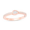 Vera Wang Love Collection 0.30 CT. T.W. Pear-Shaped Diamond Sideways Stackable Band in 14K Rose Gold