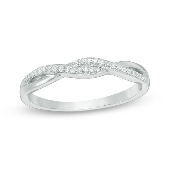 Convertibilities 0.20 CT. T.W. Diamond Crossover Three-in-One Ring in Sterling Silver and 10K Gold