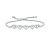 The Kindred Heart from Vera Wang Love Collection CT. T.W. Diamond Bolo Bracelet in Sterling Silver