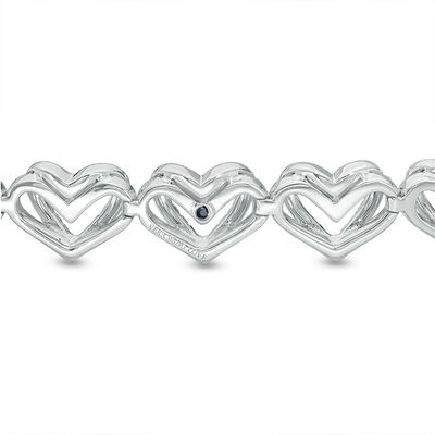 The Kindred Heart from Vera Wang Love Collection CT. T.W. Diamond Bolo Bracelet in Sterling Silver