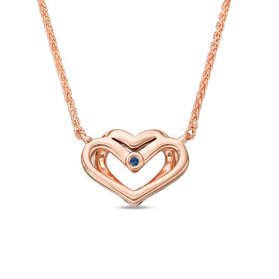 The Kindred Heart from Vera Wang Love Collection Mini Necklace in 14K Rose Gold - 19"