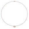 6.0mm Morganite and 0.04 CT. T.W. Diamond Orbit Frame Necklace in 10K Rose Gold - 17"