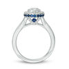 Thumbnail Image 2 of Vera Wang Love Collection 0.69 CT. T.W. Diamond and Blue Sapphire Frame Engagement Ring in 14K White Gold