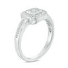 0.23 CT. T.W. Composite Diamond Cushion Frame Promise Ring in Sterling Silver