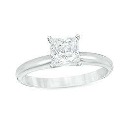 1.20 CT. Certified Princess-Cut Diamond Solitaire Engagement Ring in 14K White Gold (J/I3)