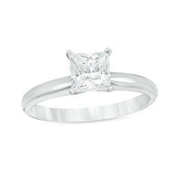 1.50 CT. Certified Princess-Cut Diamond Solitaire Engagement Ring in 14K White Gold (J/I3)