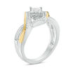 0.087 CT. T.W. Diamond Bypass Promise Ring in Sterling Silver and 10K Gold