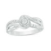 Thumbnail Image 0 of 0.18 CT. T.W. Diamond Swirl Bypass Promise Ring in Sterling Silver