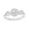 Thumbnail Image 0 of 0.145 CT. T.W. Diamond Double Frame Promise Ring in 10K White Gold