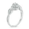 Thumbnail Image 1 of 0.145 CT. T.W. Diamond Double Frame Promise Ring in 10K White Gold