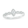 0.145 CT. T.W. Composite Diamond Marquise Promise Ring in 10K White Gold