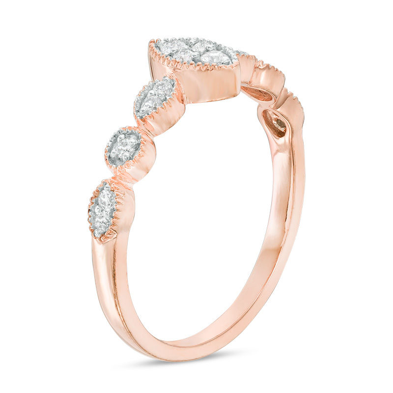 0.145 CT. T.W. Composite Diamond Marquise Promise Ring in 10K Rose Gold|Peoples Jewellers