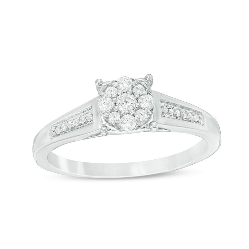 0.18 CT. T.W. Composite Diamond Promise Ring in 10K White Gold