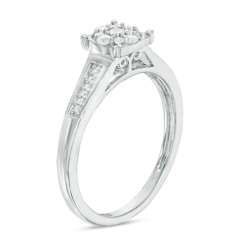 0.18 CT. T.W. Composite Diamond Promise Ring in 10K White Gold|Peoples Jewellers