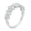 Thumbnail Image 1 of 0.25 CT. T.W. Diamond Leaf Vintage-Style Anniversary Band in 10K White Gold