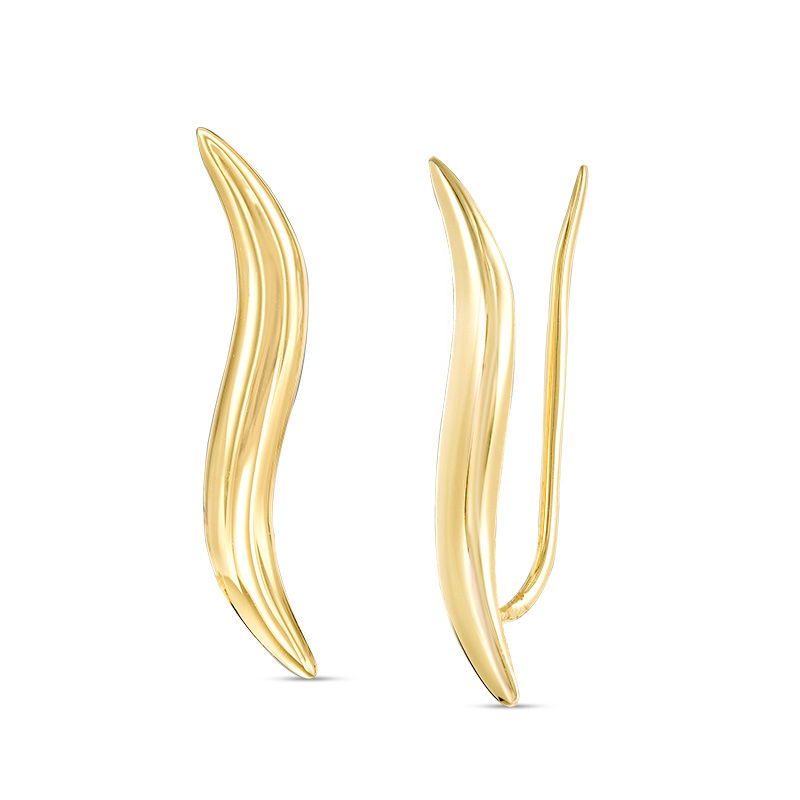 Wavy Crawler Earrings in 14K Gold|Peoples Jewellers