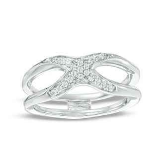 Convertibilities CT. T.W. Diamond Crossover Three-in-One Ring in Sterling Silver