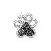 Thumbnail Image 0 of 0.05 CT. T.W. Black Diamond Dog Paw Single Stud Earring in Sterling Silver
