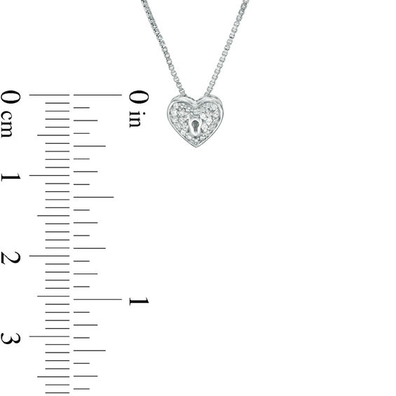 Convertibilities 0.05 CT. T.W. Diamond Heart-Top Key and Lock Three-in-One Pendant in Sterling Silver and 10K Rose Gold