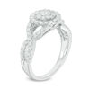 1.01 CT. T.W. Certified Canadian Diamond Double Frame Twist Engagement Ring in 14K White Gold (I/I2)