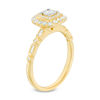 Thumbnail Image 1 of 0.45 CT. T.W. Diamond Double Cushion Frame Art Deco Shank Engagement Ring in 14K Gold