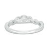 Thumbnail Image 2 of 0.18 CT. T.W. Diamond Past Present Future® Frame Twist Engagement Ring in 10K White Gold