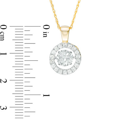 Unstoppable Love™ 6.5mm Lab-Created White Sapphire Circle Pendant in Sterling Silver with 14K Gold Plate