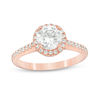 Thumbnail Image 0 of Celebration Canadian Ideal 1.30 CT. T.W. Certified Diamond Frame Engagement Ring in 14K Rose Gold (I/I1)