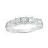 Thumbnail Image 0 of 0.45 CT. T.W. Princess-Cut Diamond Three Stone Wedding Band in 10K White Gold - Size 7