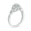 Thumbnail Image 1 of 0.23 CT. T.W. Composite Diamond Frame Twist Vintage-Style Engagement Ring in 10K White Gold