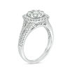 Thumbnail Image 1 of 0.95 CT. T.W. Diamond Double Cushion Frame Vintage-Style Engagement Ring in 14K White Gold