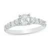 Thumbnail Image 0 of 0.75 CT. T.W. Diamond Alternating Shank Engagement Ring in 14K White Gold