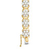 3.95 CT. T.W. Composite Diamond Flower "X" Alternating Bracelet in 10K Gold