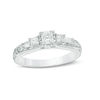 Thumbnail Image 0 of 0.59 CT. T.W. Princess-Cut Diamond Past Present Future® Engagement Ring in 14K White Gold