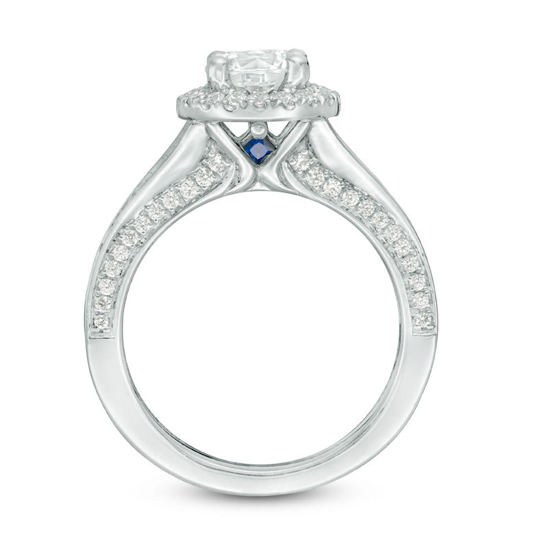 Vera Wang Love Collection 1.69 CT. T.W. Certified Diamond Frame Engagement Ring in Platinum (I/SI2)|Peoples Jewellers
