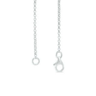 Marquise Lab-Created White Sapphire Frame Drop Necklace in Sterling Silver - 16"