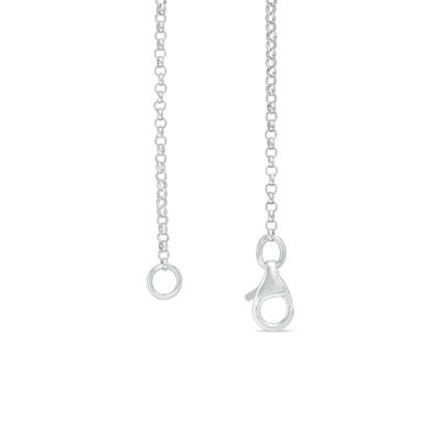 Marquise Lab-Created White Sapphire Frame Drop Necklace in Sterling Silver - 16"