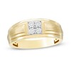 Thumbnail Image 1 of Men's 0.04 CT. T.W. Quad Diamond Anniversary Band in 10K Gold