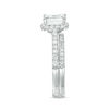 Thumbnail Image 3 of 1.20 CT. T.W. Certified Emerald-Cut Diamond Frame Bridal Set in 14K White Gold (I/SI2)