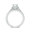 Thumbnail Image 4 of 1.20 CT. T.W. Certified Emerald-Cut Diamond Frame Bridal Set in 14K White Gold (I/SI2)