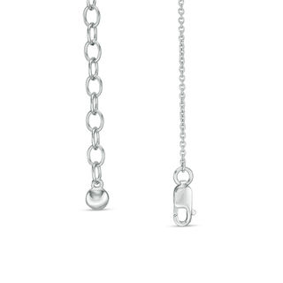 0.15 CT. T.W. Diamond Station Double Strand Necklace in Sterling Silver - 22"