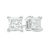 Thumbnail Image 0 of 0.50 CT. T.W. Certified Princess-Cut Diamond Solitaire Stud Earrings in 14K White Gold (J/I2)