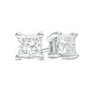 Thumbnail Image 1 of 1.00 CT. T.W. Certified Princess-Cut Diamond Solitaire Stud Earrings in 14K White Gold (J/I2)