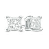 Thumbnail Image 1 of 2.00 CT. T.W. Certified Princess-Cut Diamond Solitaire Stud Earrings in 14K White Gold (J/I2)