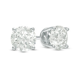 0.30 CT. T.W. Diamond Solitaire Stud Earrings in 14K White Gold