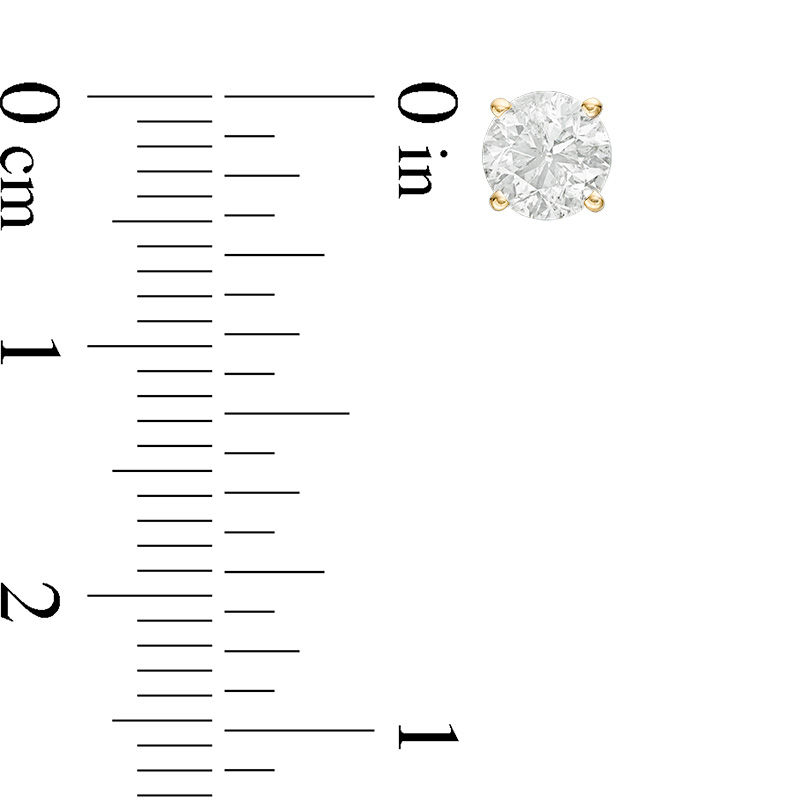 Main Image 2 of 0.30 CT. T.W. Diamond Solitaire Stud Earrings in 14K Gold