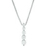 Convertibilities 0.50 CT. T.W. Diamond Five Stone Teardrop Three-in-One Pendant in 10K White Gold